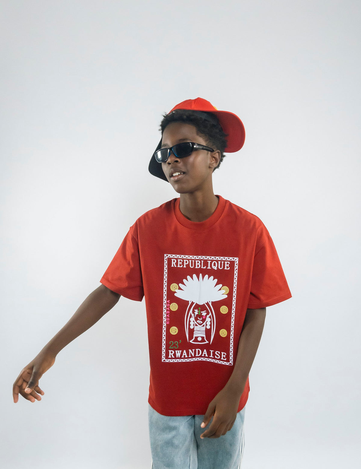 Burgundy Kid Stamp Tee